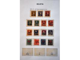 collectie 1850-1945 met beter klassiek, Staande Helvetia gespecialiseerd op tandingen (o.a. 9½), blok Pro Juventute 1941 op p