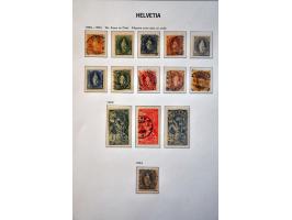 collectie 1850-1945 met beter klassiek, Staande Helvetia gespecialiseerd op tandingen (o.a. 9½), blok Pro Juventute 1941 op p