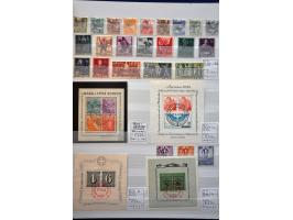 1862-1960 gestempeld deels gespecialiseerd met betere ex. w.b. port, dienst, blokken etc. in insteekboek
