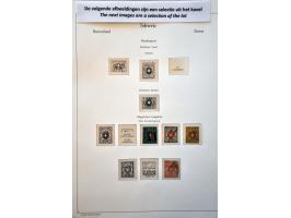 collectie 1850-1986 met betere ex. en series w.b. klassiek, dienst, nominaal, iets post(waarde)stukken, etc. in 4 albums, ins