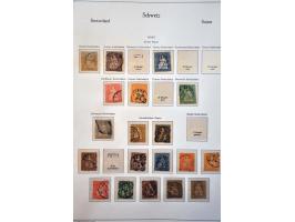 collectie 1850-1986 met betere ex. en series w.b. klassiek, dienst, nominaal, iets post(waarde)stukken, etc. in 4 albums, ins