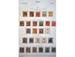 collectie 1850-1986 met betere ex. en series w.b. klassiek, dienst, nominaal, iets post(waarde)stukken, etc. in 4 albums, ins