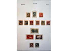 collectie 1850-1986 met betere ex. en series w.b. klassiek, dienst, nominaal, iets post(waarde)stukken, etc. in 4 albums, ins