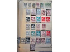 collectie met betere exemplaren en series w.b. België en Great Britain, in Yvert album