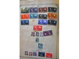 collectie met betere exemplaren en series w.b. België en Great Britain, in Yvert album