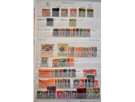 collectie * en gestempeld, in gemengde kwaliteit, in 6 albums in doosje