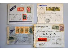 ruim 100 luchtpostbrieven 1936-1945, veel met censuur naar Europa, Libië-Verona (nov.1941), Somalia, etc. in ringband