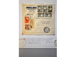 luchtpost collectie poststukken, totaal ca. 270 ex., in, van/naar de Caraïben tussen 1931 en 1954 met betere ex. w.b. zeppeli