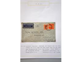luchtpost collectie poststukken, totaal ca. 270 ex., in, van/naar de Caraïben tussen 1931 en 1954 met betere ex. w.b. zeppeli