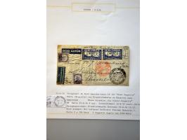 luchtpost collectie poststukken, totaal ca. 270 ex., in, van/naar de Caraïben tussen 1931 en 1954 met betere ex. w.b. zeppeli