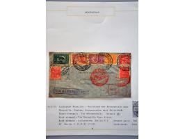 luchtpost collectie poststukken, totaal ca. 270 ex., in, van/naar de Caraïben tussen 1931 en 1954 met betere ex. w.b. zeppeli