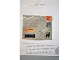 luchtpost collectie poststukken, totaal ca. 270 ex., in, van/naar de Caraïben tussen 1931 en 1954 met betere ex. w.b. zeppeli