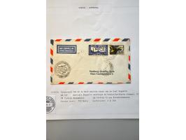 luchtpost collectie poststukken, totaal ca. 270 ex., in, van/naar de Caraïben tussen 1931 en 1954 met betere ex. w.b. zeppeli