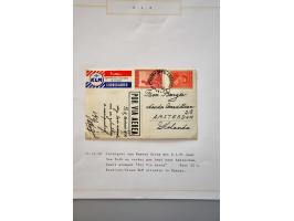 luchtpost collectie poststukken, totaal ca. 270 ex., in, van/naar de Caraïben tussen 1931 en 1954 met betere ex. w.b. zeppeli