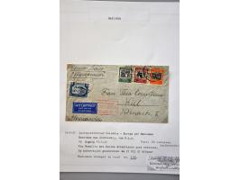 luchtpost collectie poststukken, totaal ca. 270 ex., in, van/naar de Caraïben tussen 1931 en 1954 met betere ex. w.b. zeppeli