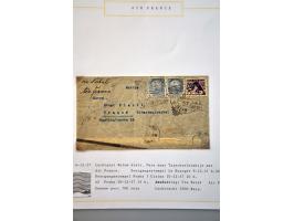 luchtpost collectie poststukken, totaal ca. 270 ex., in, van/naar de Caraïben tussen 1931 en 1954 met betere ex. w.b. zeppeli