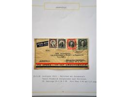 luchtpost collectie poststukken, totaal ca. 270 ex., in, van/naar de Caraïben tussen 1931 en 1954 met betere ex. w.b. zeppeli
