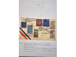 luchtpost collectie poststukken, totaal ca. 270 ex., in, van/naar de Caraïben tussen 1931 en 1954 met betere ex. w.b. zeppeli