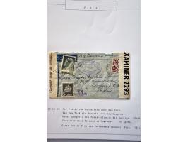 luchtpost collectie poststukken, totaal ca. 270 ex., in, van/naar de Caraïben tussen 1931 en 1954 met betere ex. w.b. zeppeli