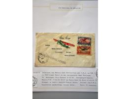 luchtpost collectie poststukken, totaal ca. 270 ex., in, van/naar de Caraïben tussen 1931 en 1954 met betere ex. w.b. zeppeli