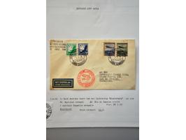 luchtpost collectie poststukken, totaal ca. 270 ex., in, van/naar de Caraïben tussen 1931 en 1954 met betere ex. w.b. zeppeli