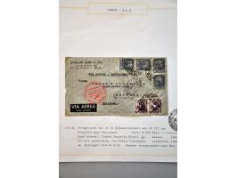 luchtpost collectie poststukken, totaal ca. 270 ex., in, van/naar de Caraïben tussen 1931 en 1954 met betere ex. w.b. zeppeli