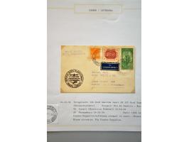 luchtpost collectie poststukken, totaal ca. 270 ex., in, van/naar de Caraïben tussen 1931 en 1954 met betere ex. w.b. zeppeli