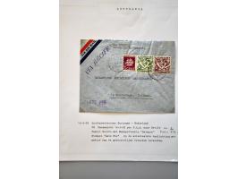 luchtpost collectie poststukken, totaal ca. 270 ex., in, van/naar de Caraïben tussen 1931 en 1954 met betere ex. w.b. zeppeli