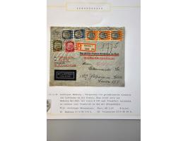 luchtpost collectie poststukken, totaal ca. 270 ex., in, van/naar de Caraïben tussen 1931 en 1954 met betere ex. w.b. zeppeli