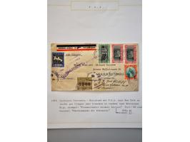 luchtpost collectie poststukken, totaal ca. 270 ex., in, van/naar de Caraïben tussen 1931 en 1954 met betere ex. w.b. zeppeli
