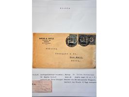 luchtpost collectie poststukken 1921-1931, totaal ca. 58 ex. w.b. Zeppelin, Scadta, Do. X., etc. met veel betere ex., mooi op