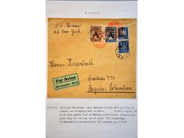 luchtpost collectie poststukken 1921-1931, totaal ca. 58 ex. w.b. Zeppelin, Scadta, Do. X., etc. met veel betere ex., mooi op