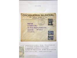 luchtpost collectie poststukken 1921-1931, totaal ca. 58 ex. w.b. Zeppelin, Scadta, Do. X., etc. met veel betere ex., mooi op