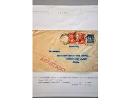 luchtpost collectie poststukken 1921-1931, totaal ca. 58 ex. w.b. Zeppelin, Scadta, Do. X., etc. met veel betere ex., mooi op