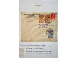 luchtpost collectie poststukken 1921-1931, totaal ca. 58 ex. w.b. Zeppelin, Scadta, Do. X., etc. met veel betere ex., mooi op