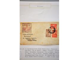 luchtpost collectie poststukken 1921-1931, totaal ca. 58 ex. w.b. Zeppelin, Scadta, Do. X., etc. met veel betere ex., mooi op