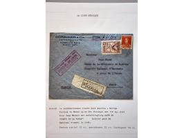 luchtpost collectie poststukken 1921-1931, totaal ca. 58 ex. w.b. Zeppelin, Scadta, Do. X., etc. met veel betere ex., mooi op