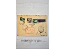 luchtpost collectie poststukken 1921-1931, totaal ca. 58 ex. w.b. Zeppelin, Scadta, Do. X., etc. met veel betere ex., mooi op