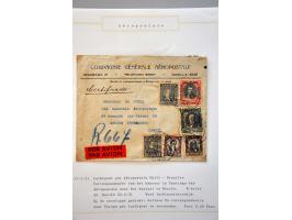 luchtpost collectie poststukken 1921-1931, totaal ca. 58 ex. w.b. Zeppelin, Scadta, Do. X., etc. met veel betere ex., mooi op