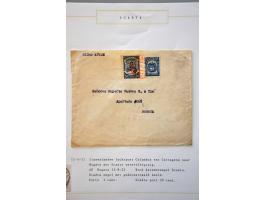 luchtpost collectie poststukken 1921-1931, totaal ca. 58 ex. w.b. Zeppelin, Scadta, Do. X., etc. met veel betere ex., mooi op
