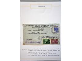 luchtpost collectie poststukken 1921-1931, totaal ca. 58 ex. w.b. Zeppelin, Scadta, Do. X., etc. met veel betere ex., mooi op