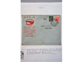 luchtpost collectie poststukken 1921-1931, totaal ca. 58 ex. w.b. Zeppelin, Scadta, Do. X., etc. met veel betere ex., mooi op