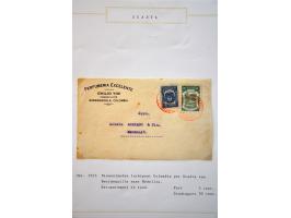 luchtpost collectie poststukken 1921-1931, totaal ca. 58 ex. w.b. Zeppelin, Scadta, Do. X., etc. met veel betere ex., mooi op
