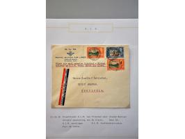 luchtpost collectie poststukken in, van en naar de Caraïben 1925-1946, totaal ca. 270 ex. met veel betere ex. w.b. Curaçao, S
