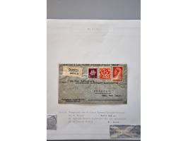 luchtpost collectie poststukken in, van en naar de Caraïben 1925-1946, totaal ca. 270 ex. met veel betere ex. w.b. Curaçao, S