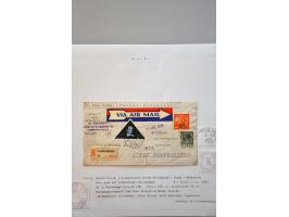 luchtpost collectie poststukken in, van en naar de Caraïben 1925-1946, totaal ca. 270 ex. met veel betere ex. w.b. Curaçao, S