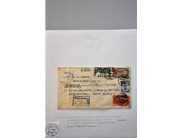 luchtpost collectie poststukken in, van en naar de Caraïben 1925-1946, totaal ca. 270 ex. met veel betere ex. w.b. Curaçao, S