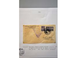 luchtpost collectie poststukken in, van en naar de Caraïben 1925-1946, totaal ca. 270 ex. met veel betere ex. w.b. Curaçao, S
