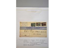 luchtpost collectie poststukken in, van en naar de Caraïben 1925-1946, totaal ca. 270 ex. met veel betere ex. w.b. Curaçao, S