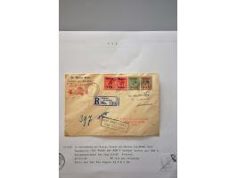 luchtpost collectie poststukken in, van en naar de Caraïben 1925-1946, totaal ca. 270 ex. met veel betere ex. w.b. Curaçao, S